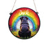 Rottweiler Rainbow Bridge Personalised Stained Glass Effect Suncatcher